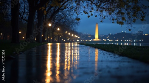 Urban Nightscapes Nighttime monuments One main object high quality very detailed Professional image photo