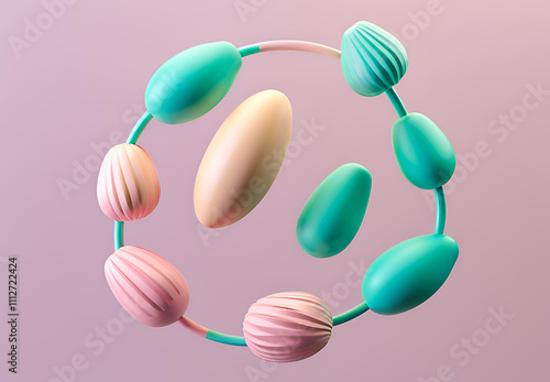 easter eggs with flowers