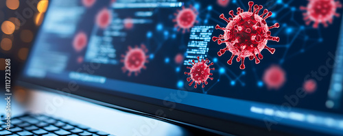 Cybersecurity threats and virus prevention strategies in digital environments remote viewpoint