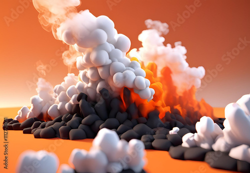 burning fire in the sky