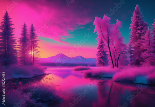 sunrise in the mountains