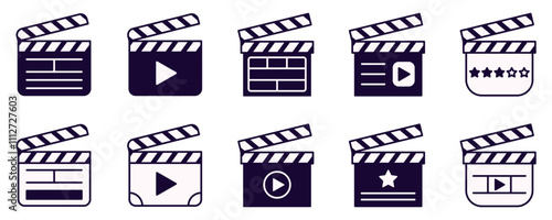 Clapper Board Icon Set