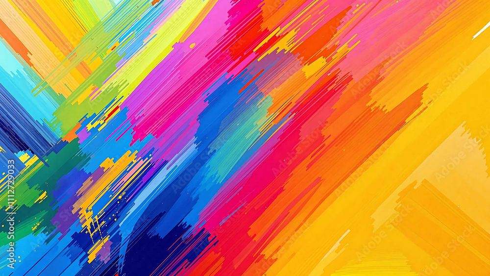 Abstract Colorful Brushstrokes