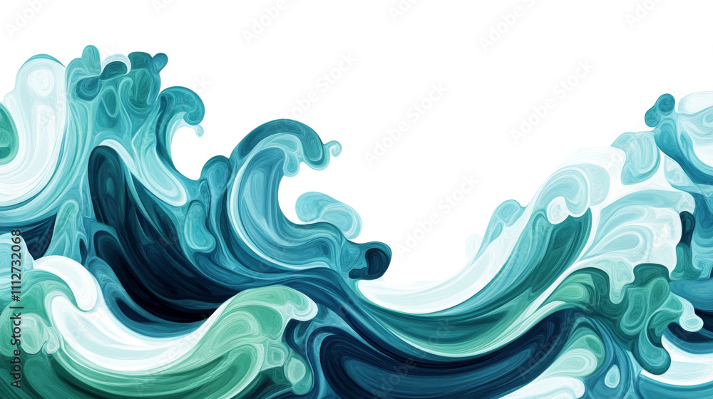Abstract ocean waves transparent background Abstract ocean waves transparent background