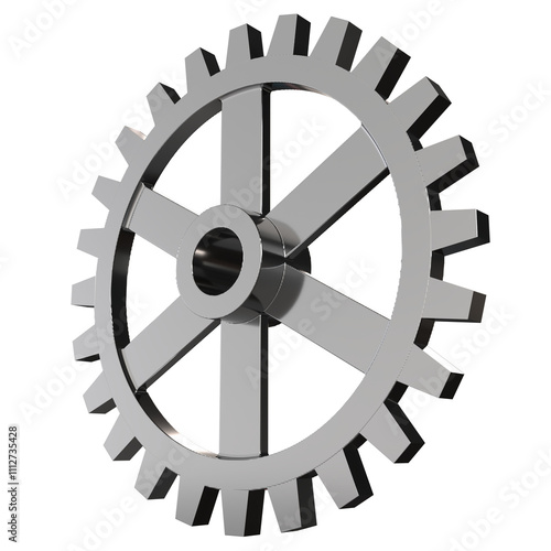 3D metal gear cogwheel illustration