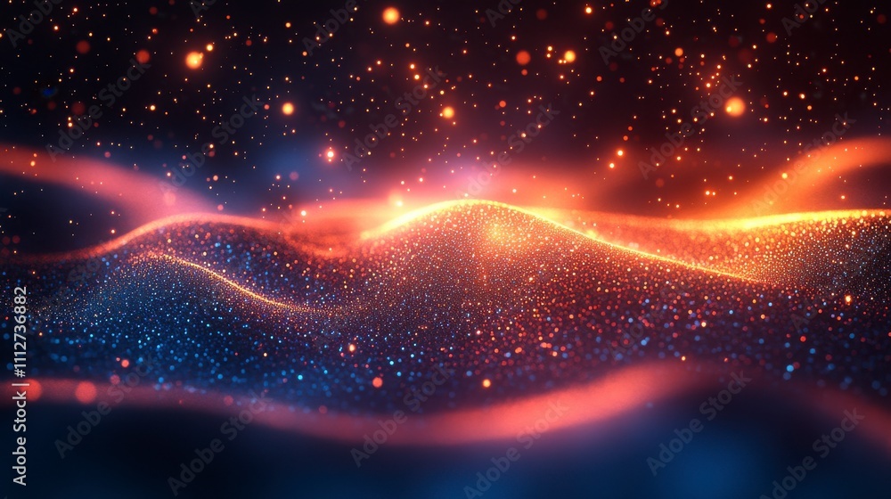 Mesmerizing Abstract Cosmic Landscape with Vibrant Light Patterns Mesmerizing Abstract Cosmic Landscape with Vibrant Light Patterns