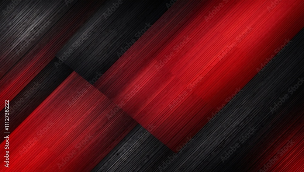 Fototapeta premium Abstract black and red diagonal lines background. Generative Ai.