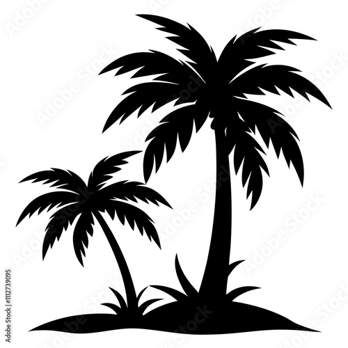 palm trees silhouettes
