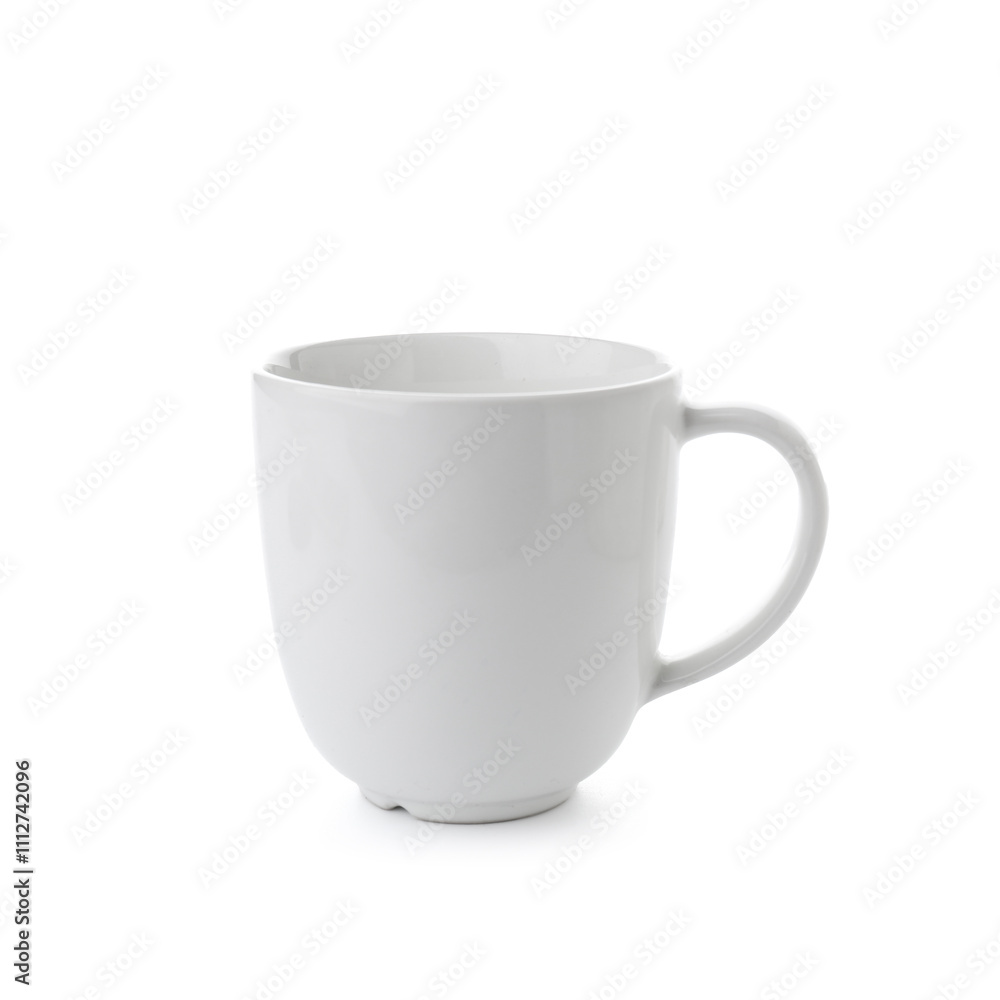 Empty ceramic mug on white background Empty ceramic mug on white background