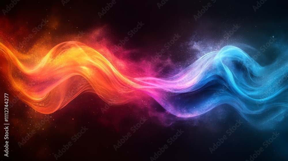 Fototapeta premium Stunning Abstract Art with Vibrant Color Blends and Dynamic Lines