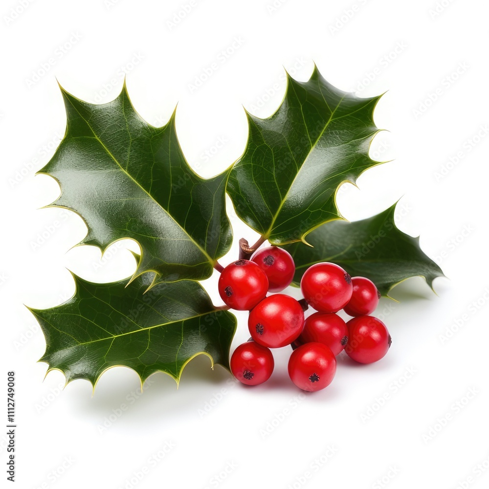 A branch of the European holly A branch of the European holly