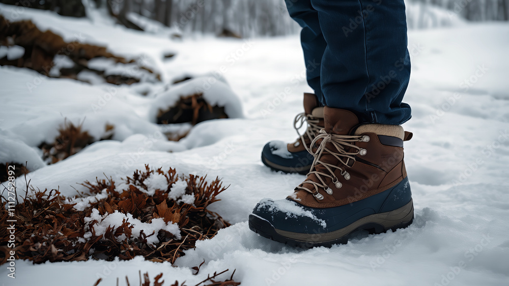 Shoes in Fresh Snow on Winter Ground
Shoes in Fresh Snow on Winter Ground