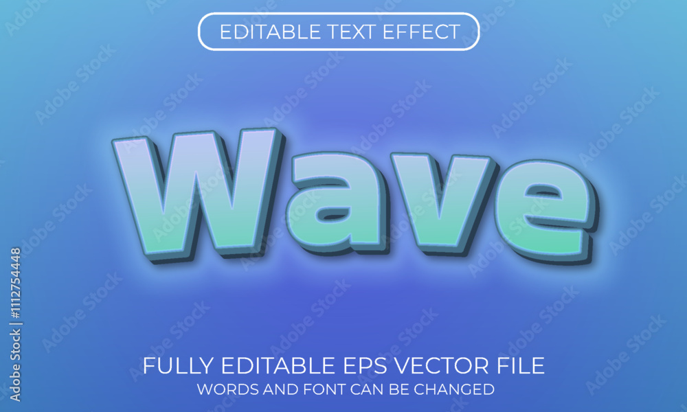 Wave editable text effect Wave editable text effect