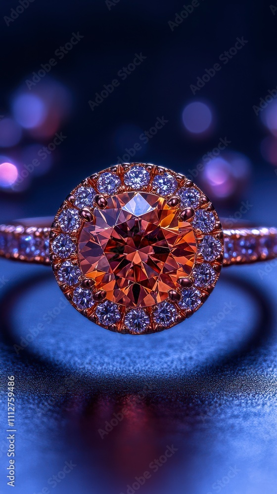 Enchanted Diamond Ring with Rose Gold Setting - A Precious Gemstone Enchanted Diamond Ring with Rose Gold Setting - A Precious Gemstone