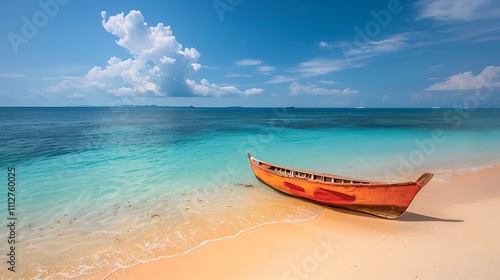 Summer Vibes on Beach with Canoe