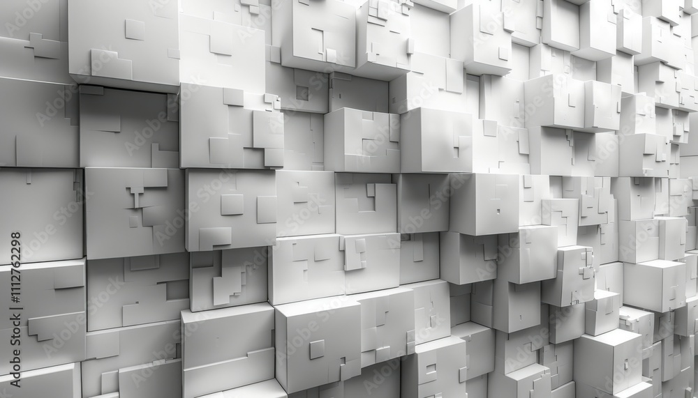 A wall made of white blocks with a grayish tint A wall made of white blocks with a grayish tint