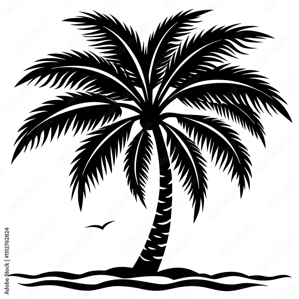 Obraz premium palm tree silhouette