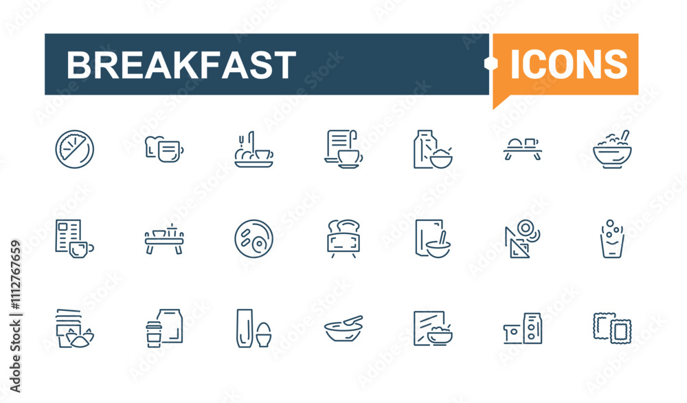 Breakfast thin line icon set. Includes thin line nutrition, ball, vegan, line, package, isolated and more. Modern thin icons. Editable stroke. Breakfast thin line icon set. Includes thin line nutrition, ball, vegan, line, package, isolated and more. Modern thin icons. Editable stroke.