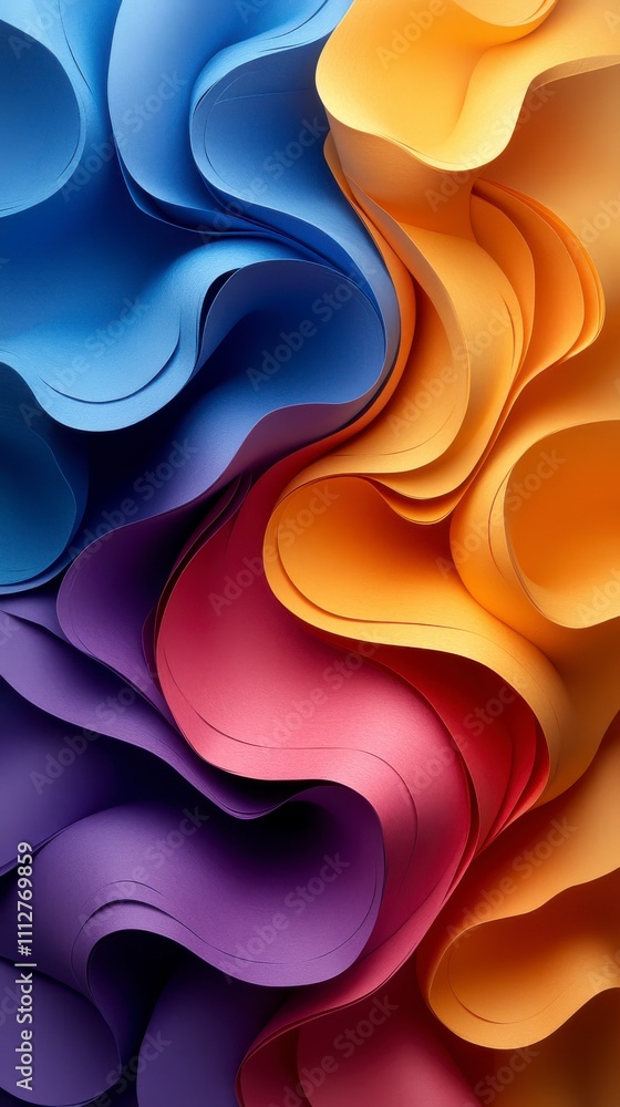 Abstract Colorful Paper Art: A Vibrant Play of Colors and Shapes Abstract Colorful Paper Art: A Vibrant Play of Colors and Shapes