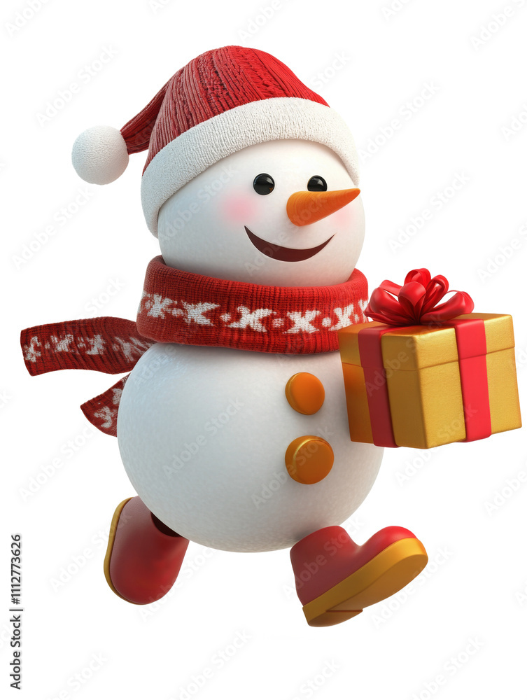 3D snowman with transparent background 3D snowman with transparent background
