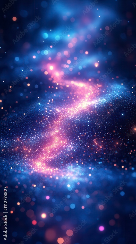 Fototapeta premium Stunning Abstract Cosmic Background with Glowing Particles