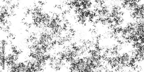 High contrast monochrome texture grunge texture overlay with black and white elements. Black dotted textured background, noisy gritty dots halftone effect overlay. Scratch grunge urban background