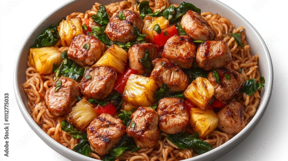 Grilled Chicken and Pineapple Stir-fry Noodles - A Delicious and Healthy Meal Grilled Chicken and Pineapple Stir-fry Noodles - A Delicious and Healthy Meal