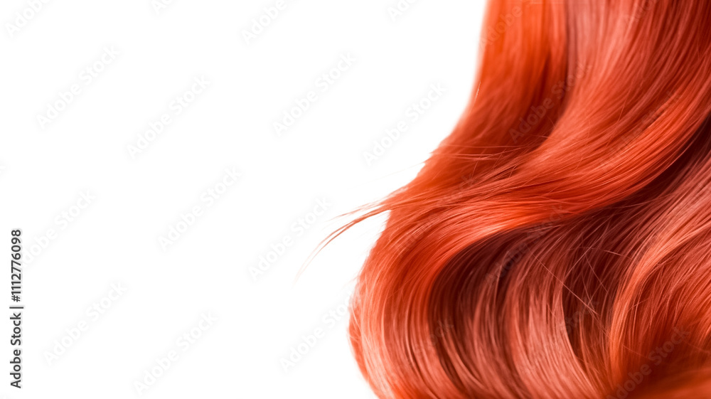 Red shiny hair isolated on transparent background PNG.
Red shiny hair isolated on transparent background PNG.