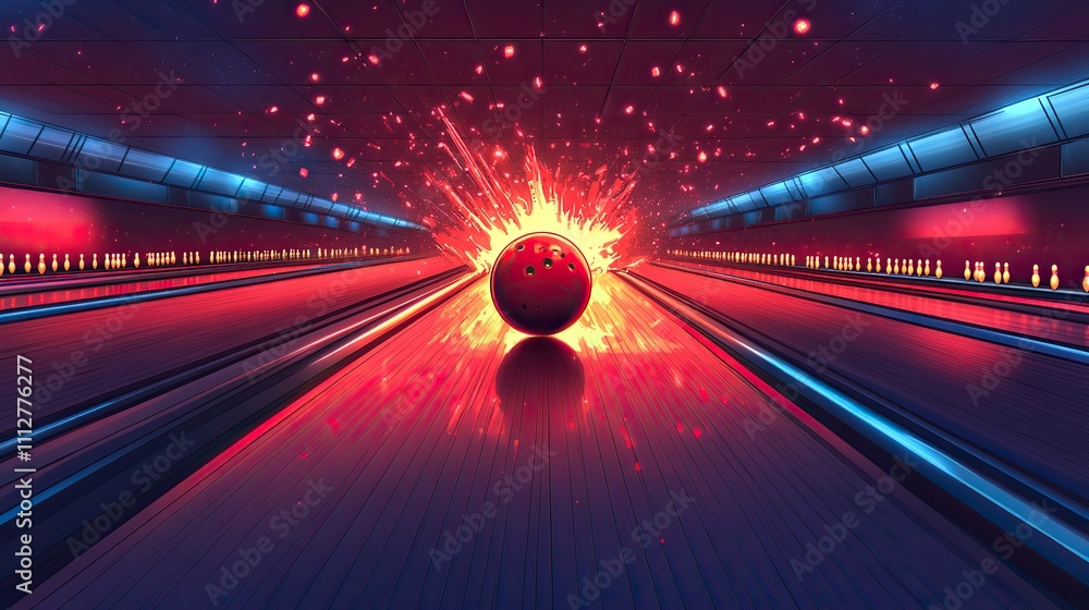 bright cartoon of a bowling ball in a bowling alley smashing pin bright cartoon of a bowling ball in a bowling alley smashing pin