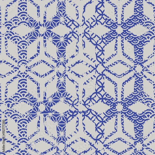 Graphical abstract vector illustration. abstract contemporary seamless pattern. Hand drawn unique print.