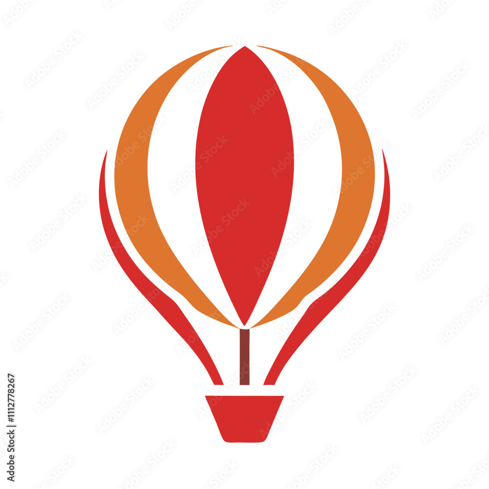Obraz premium hot air balloon logo vector design