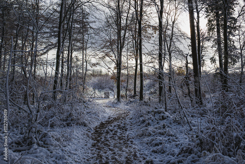 Winterlandschaft idyllisch im Sauerland bei Lennestadt photo