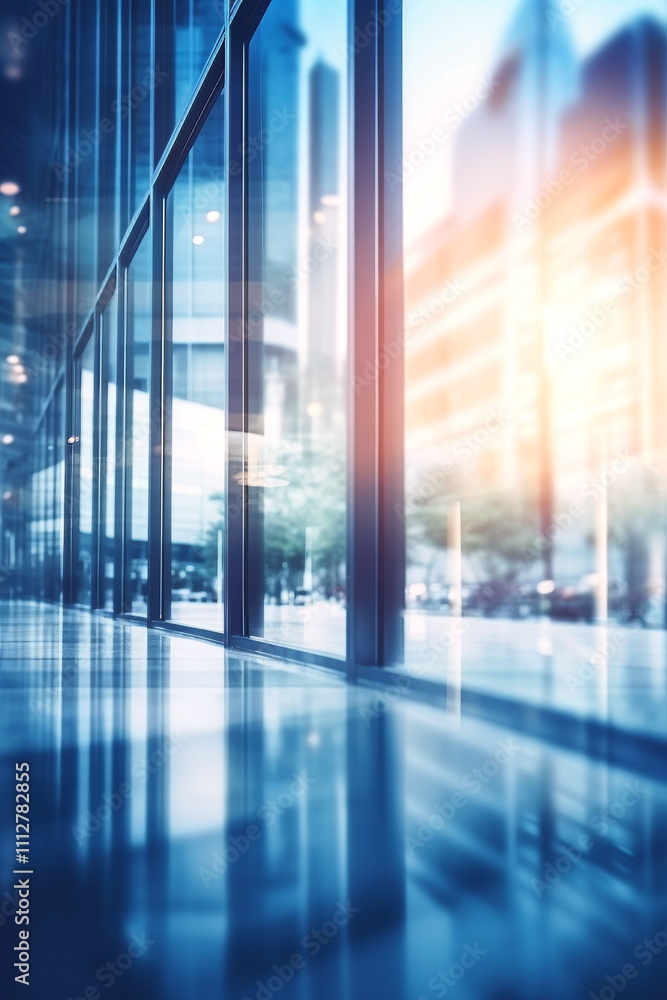 blurry windows of a modern building Generative AI blurry windows of a modern building Generative AI