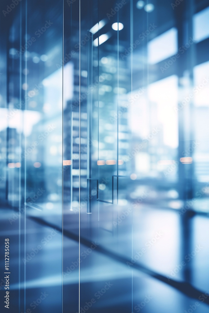 blurry windows of a modern building Generative AI blurry windows of a modern building Generative AI