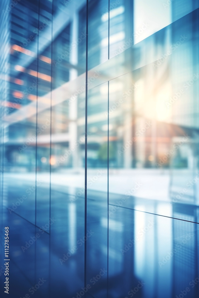 blurry windows of a modern building Generative AI blurry windows of a modern building Generative AI