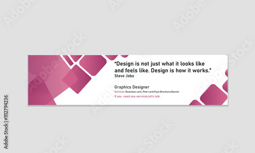 LinkedIn Banner Cover Template Vector Minimal Design
