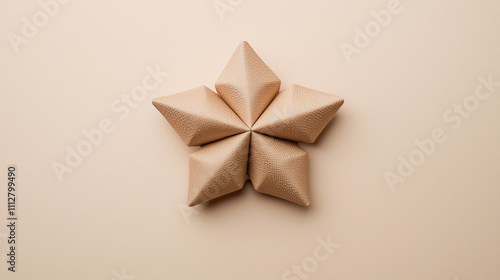 Beige gift bow in a star shape