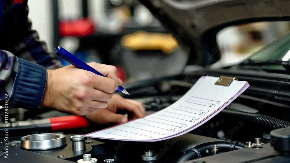 Auto mechanic working repair shop and checking car engine. Service technician examining vehicle motor in garage workshop. Maintenance worker repairing automobile. Repairman expertise in automotive Auto mechanic working repair shop and checking car engine. Service technician examining vehicle motor in garage workshop. Maintenance worker repairing automobile. Repairman expertise in automotive