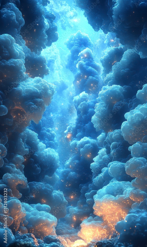 Naklejka premium A Breathtaking View of the Enchanting Cloud Formations