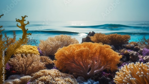 Exploring the depths of the oceans vibrant coral reef. photo