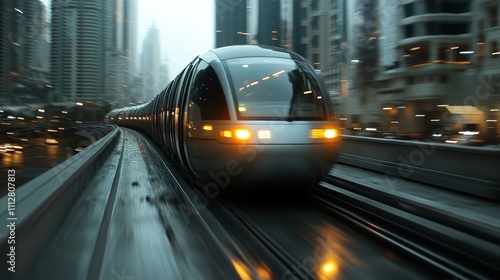 Futuristic Transportation Personal rapid transit One main object high quality very detailed Professional image photo