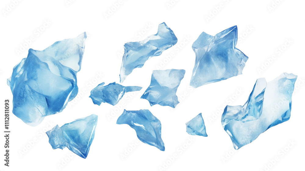 Fototapeta premium Icebergs transparent background