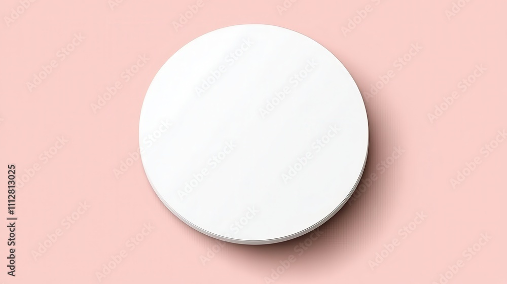 Blank white circle on pink background. Blank white circle on pink background.