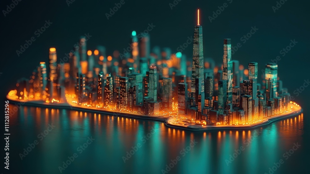 Fototapeta premium Futuristic Cityscapes Innovative urbanism One main object high quality very detailed Professional image
