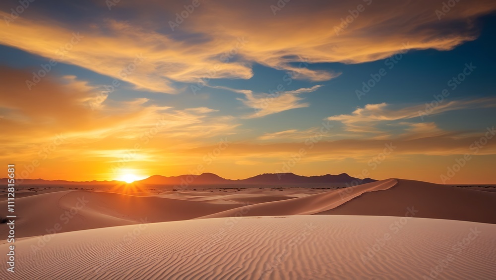 Beautiful sunset in the desert near Ica Beautiful sunset in the desert near Ica