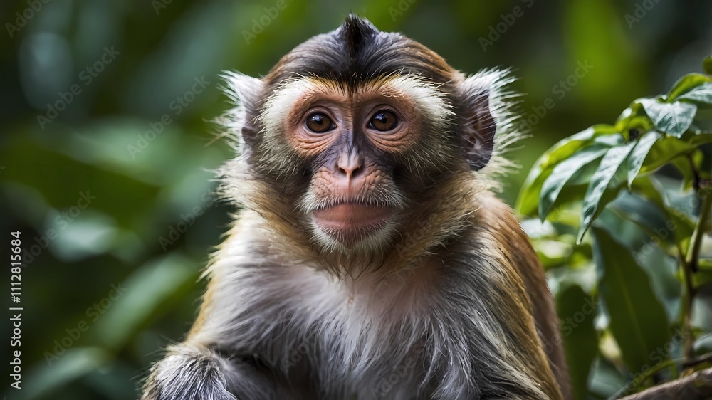 Fototapeta premium portrait of a macaque