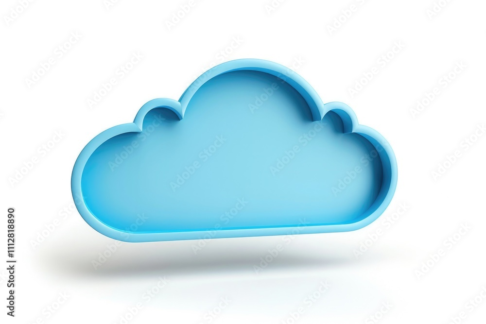 Comment Bubble. Cloud Speech Bubble with Blue Border for Communication Design Comment Bubble. Cloud Speech Bubble with Blue Border for Communication Design