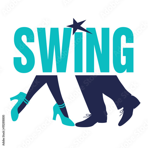 Swing dancer brand logo image isolated on white background