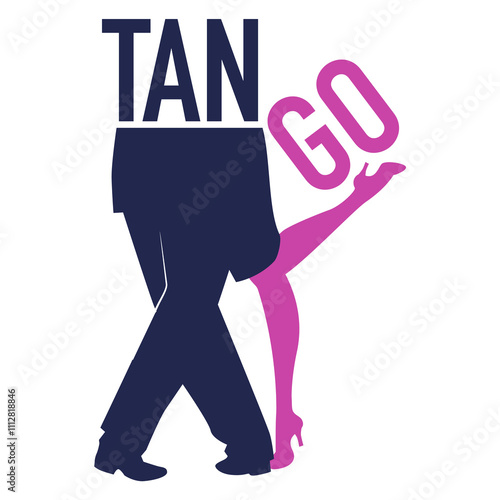 Tango dancer brand logo image isolated on white background