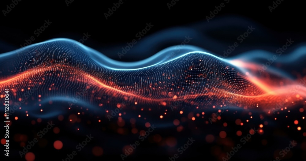 A Movement sensation Mesh pattern with nodes and lines transitioning between blue and red hues A Movement sensation Mesh pattern with nodes and lines transitioning between blue and red hues